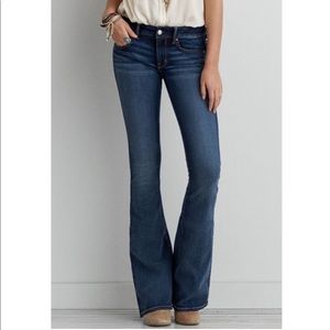 American Eagle dark boho flare jeans